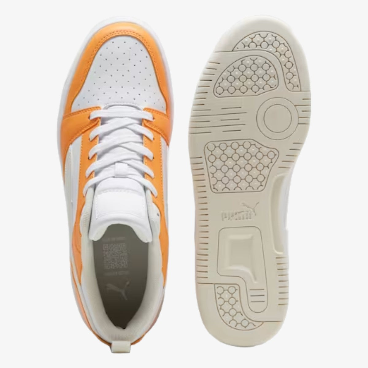 Puma Tenis Rebound V6 Low Clementine Wht/Org