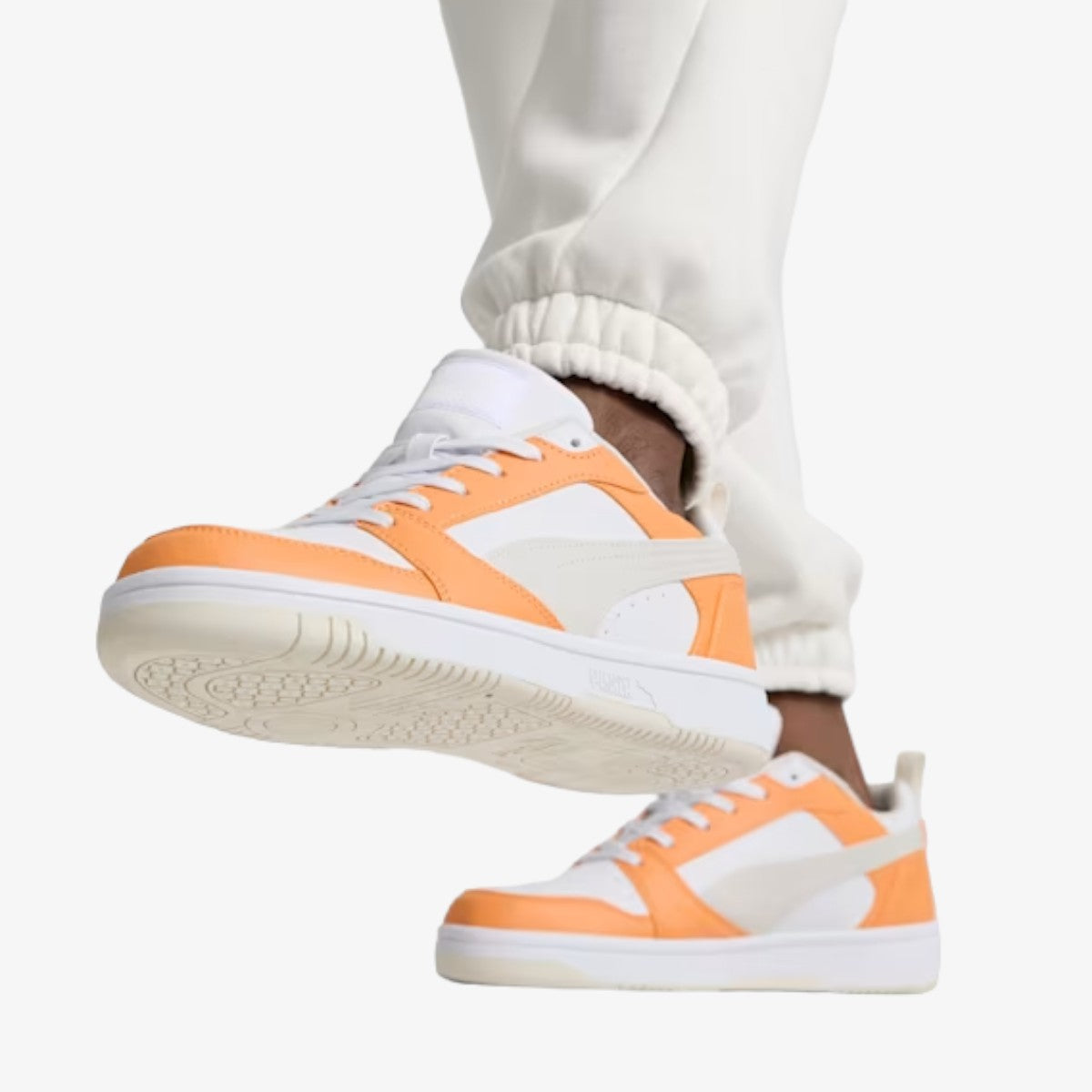 Puma Tenis Rebound V6 Low Clementine Wht/Org