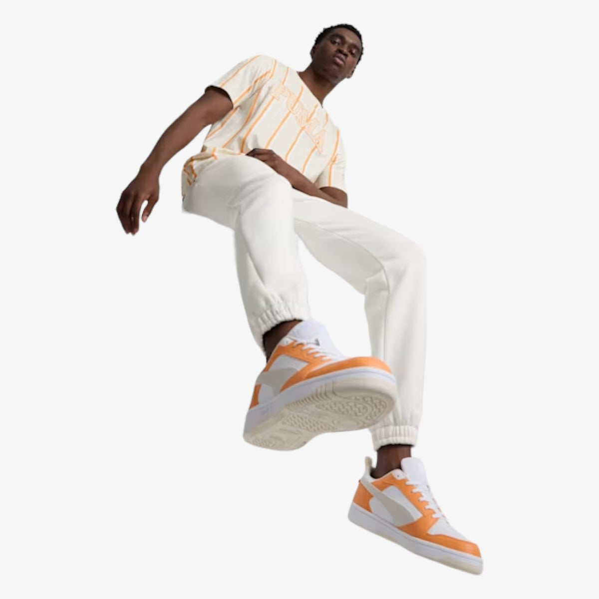Puma Tenis Rebound V6 Low Clementine Wht/Org