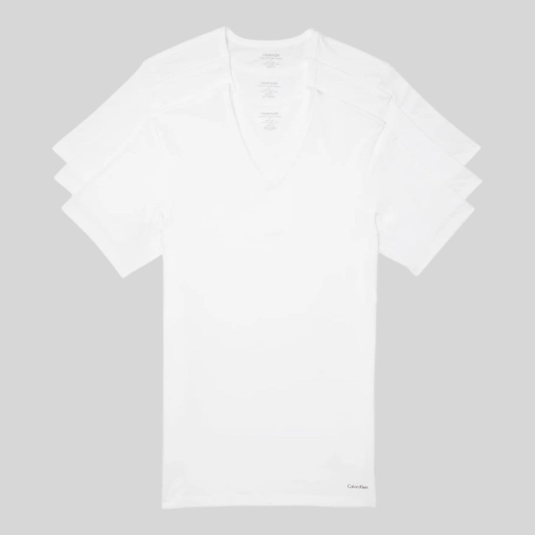 Calvin Klein Camisetas Slim Fit 3 Pack Cuello V