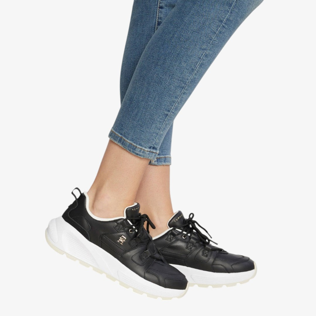 Tommy Hilfiger Tenis TH Premium Runner Lthr Blk