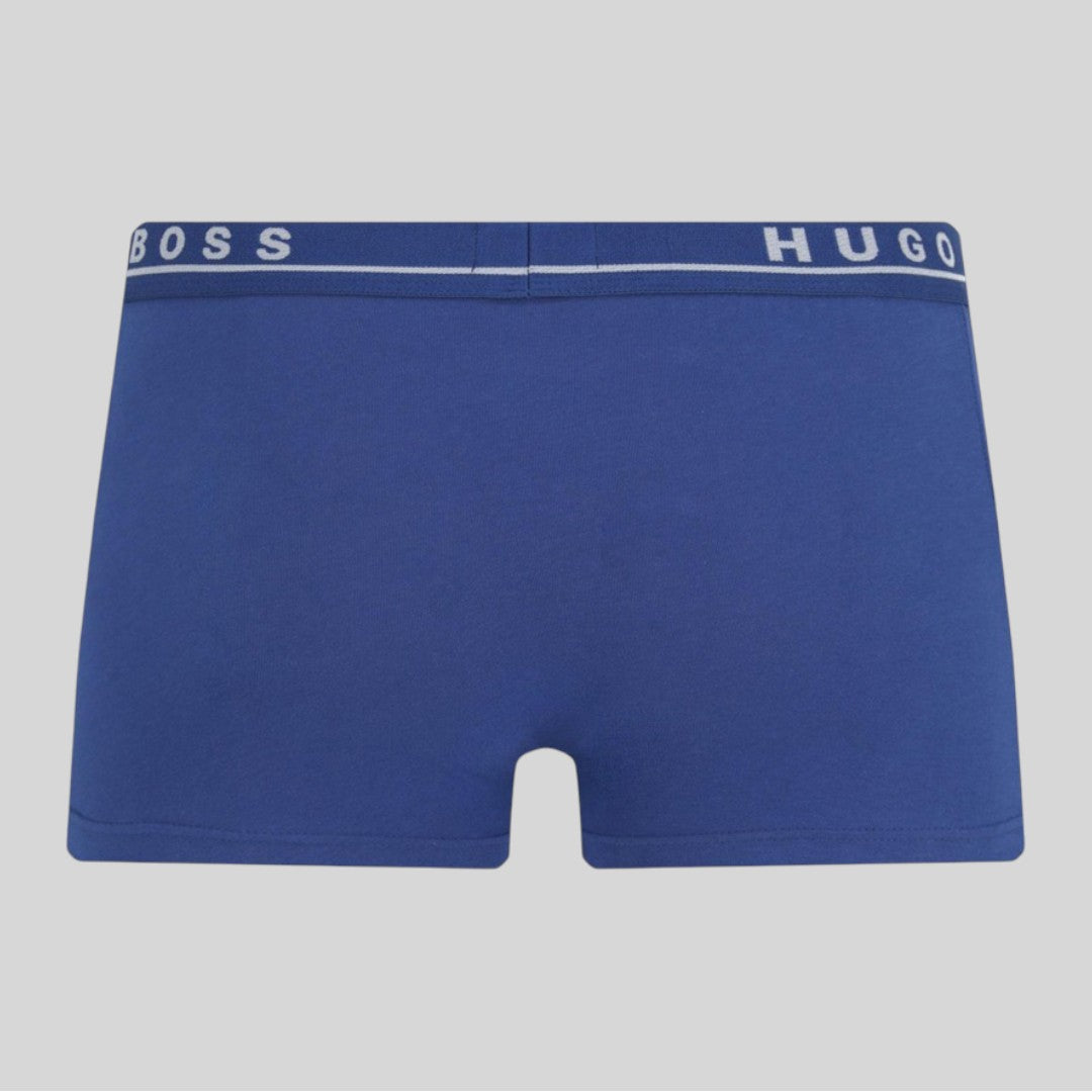 Hugo Boss Boxer Trunk de Algodón Elástico 3 Pack - Wht/Gry/Blue