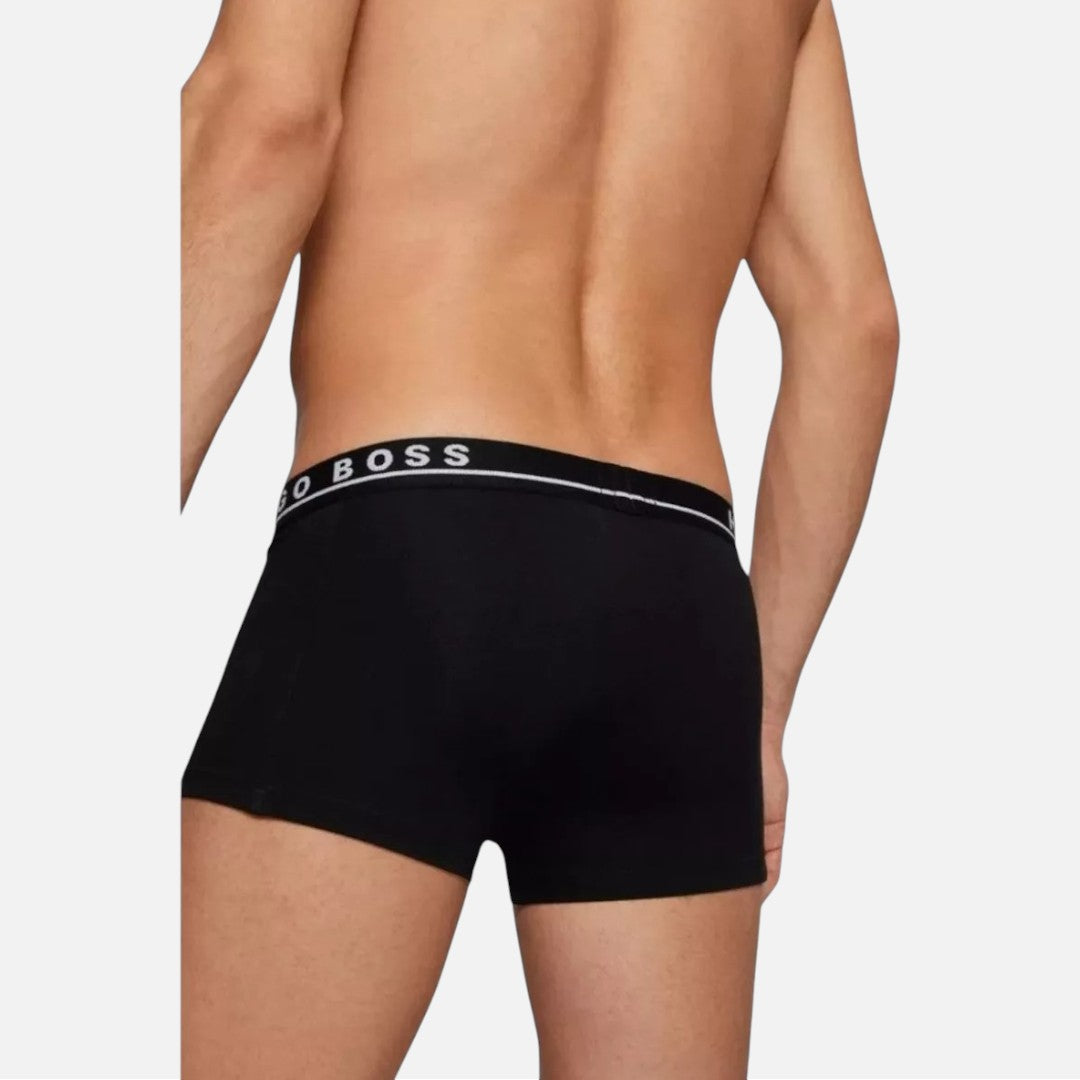 Hugo Boss Boxer Trunk de Algodón Elástico 3 Pack Wht/Gry/Blk