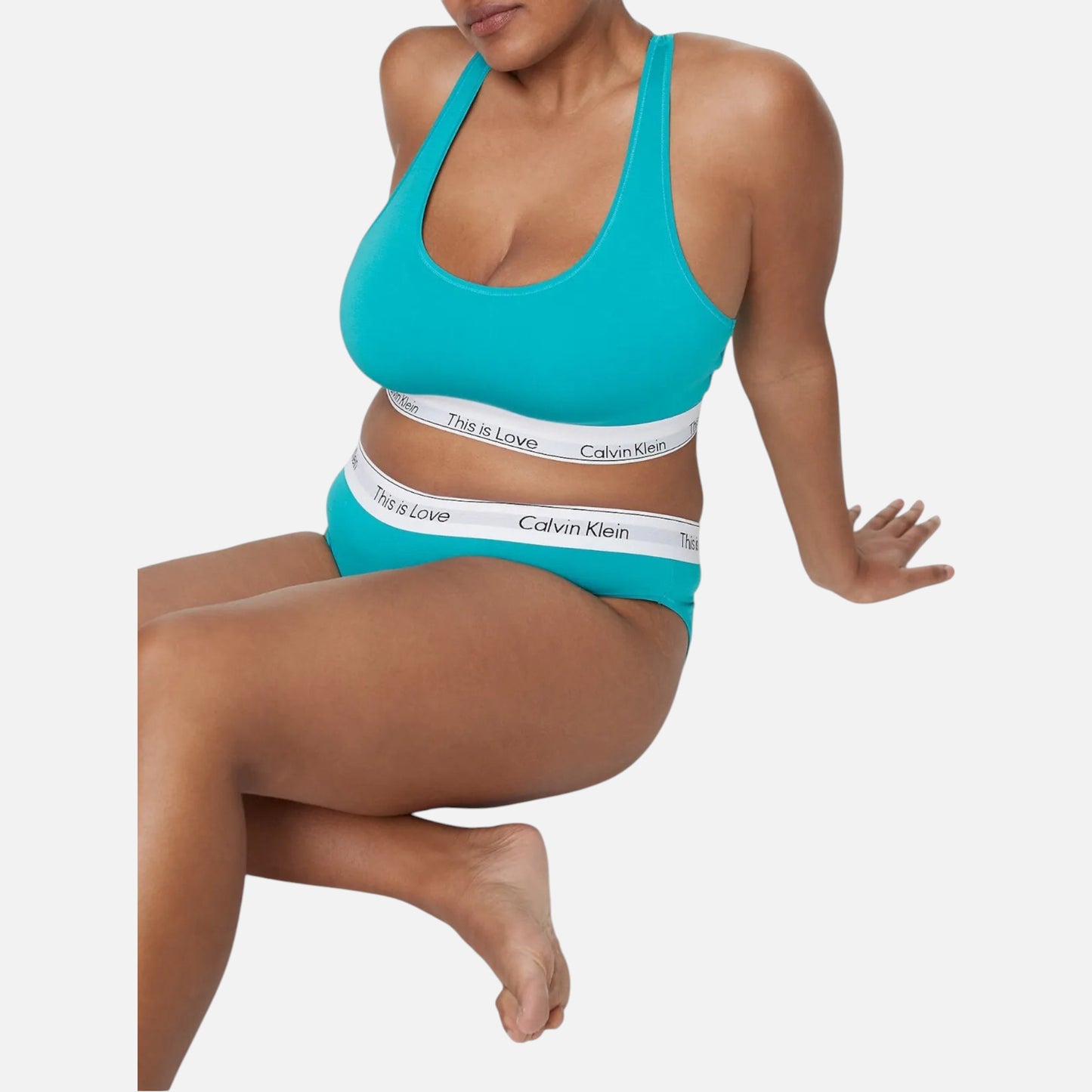 CALVIN KLEIN | Conjunto Top y Pantie ❤ This is Love ❤ Turquesa