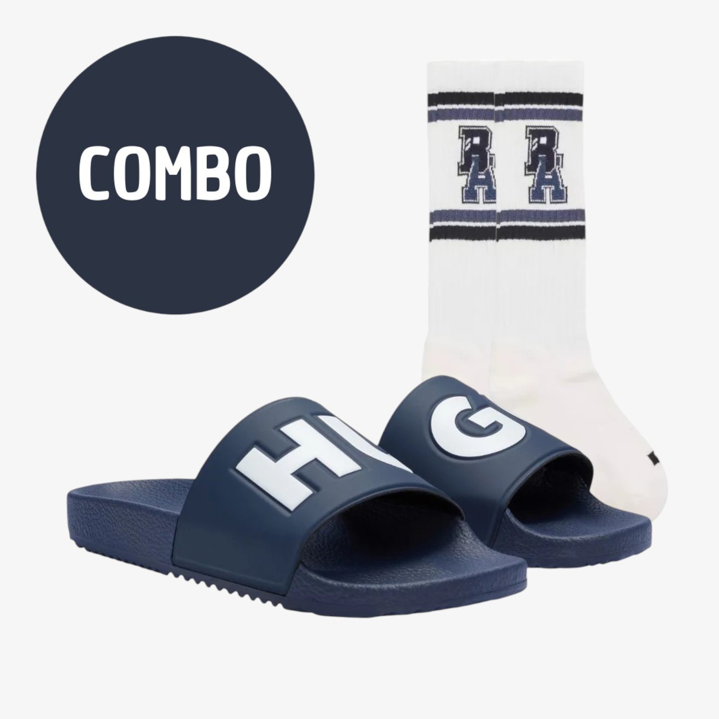COMBO | Hugo Boss Chancla Timeout + Calcetas Russell Signature