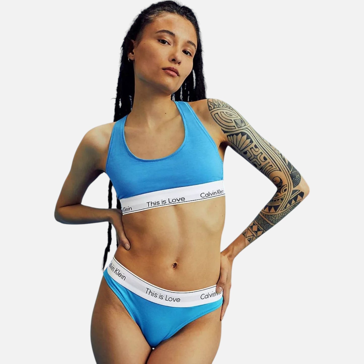 CALVIN KLEIN | Conjunto Top y Pantie ❤ This is Love ❤ Azul