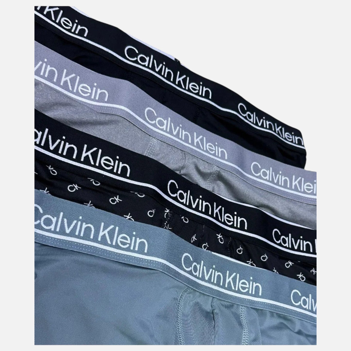 Calvin Klein Boxer Brief Microfibra Elástico Plus 4 Pack Blk/Grn/Gry