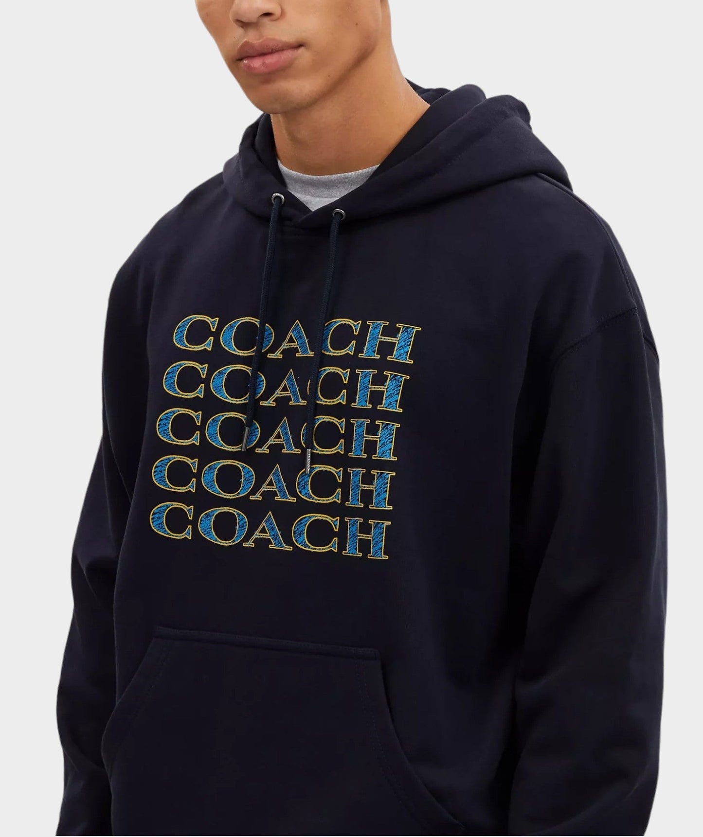 Coach Hoodie Signature Stack Nvy