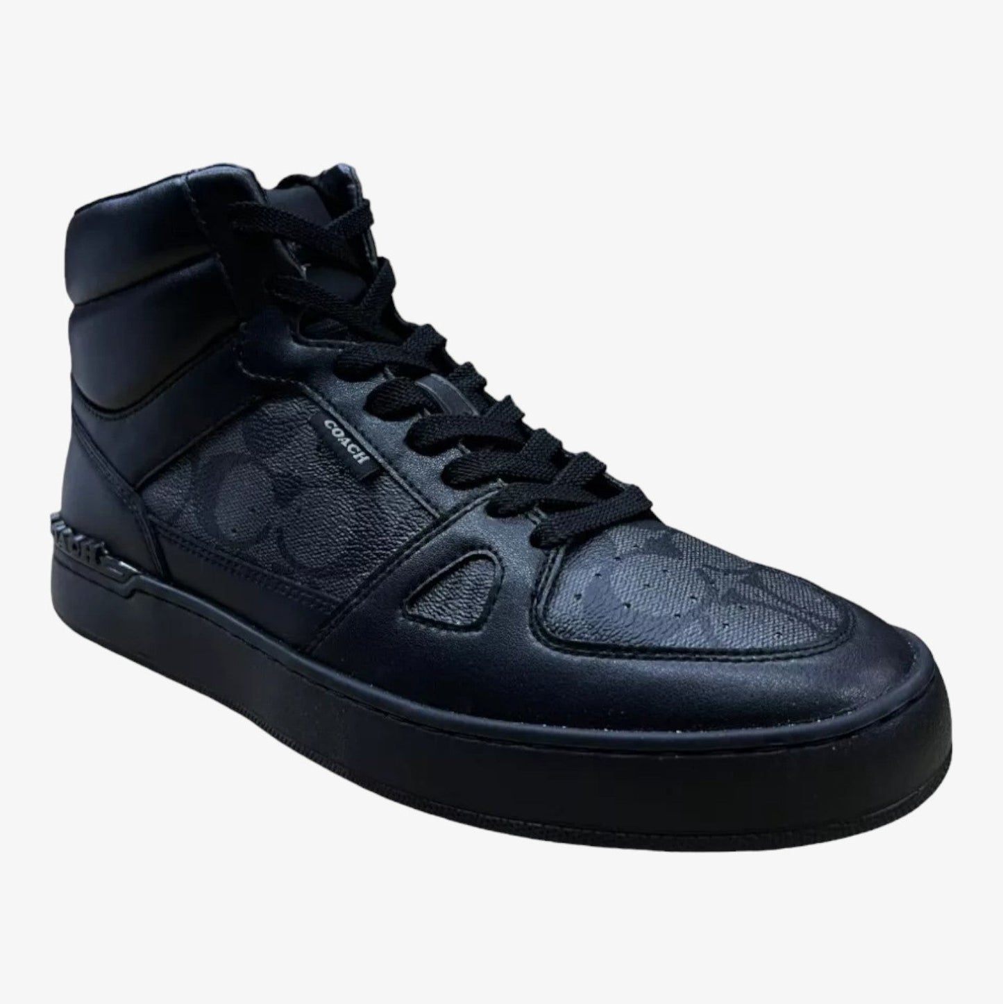 Coach Tenis Clip Court High Top Signature Canvas Blk