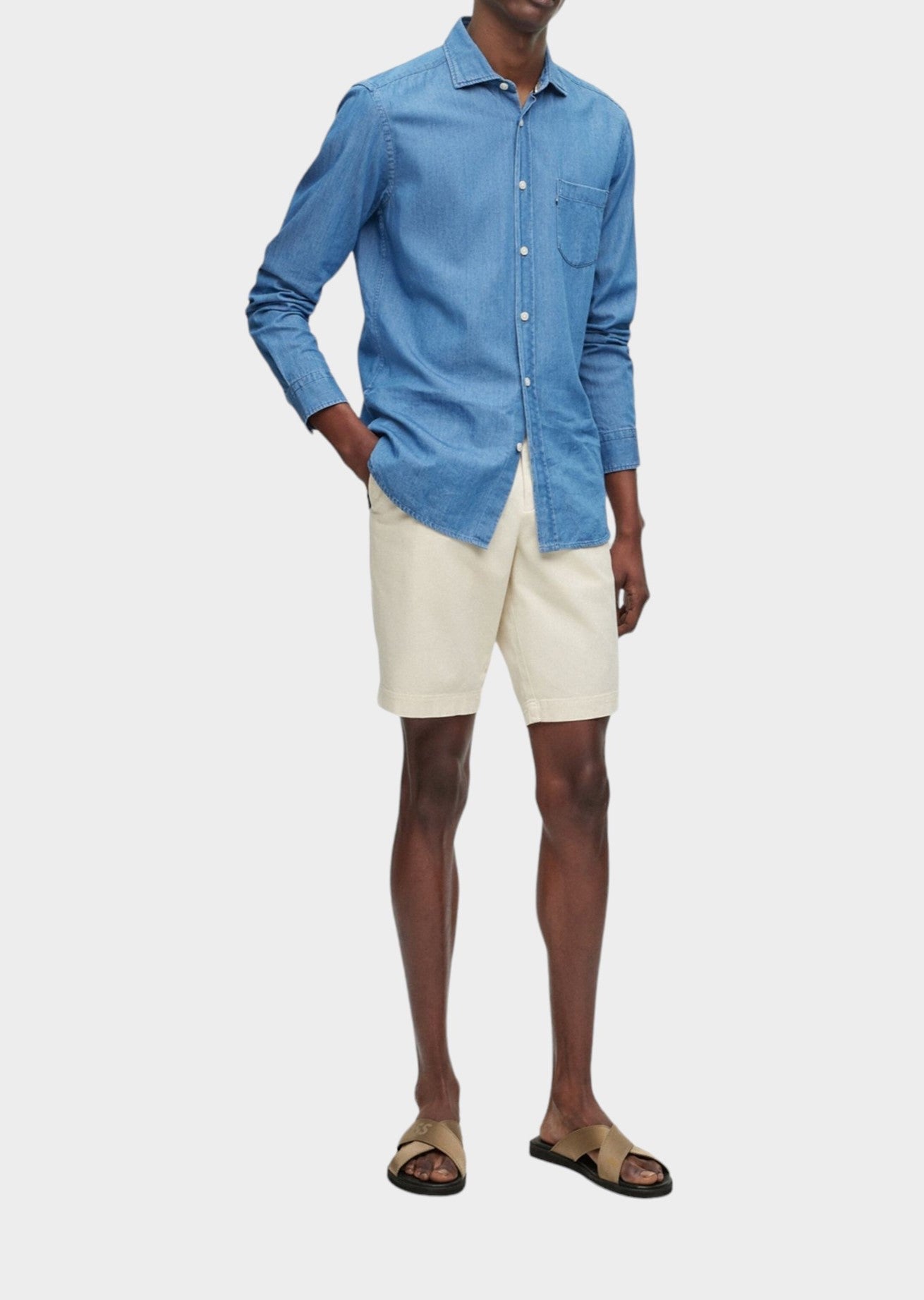 BOSS Slice Short Slim Fit Open Beige