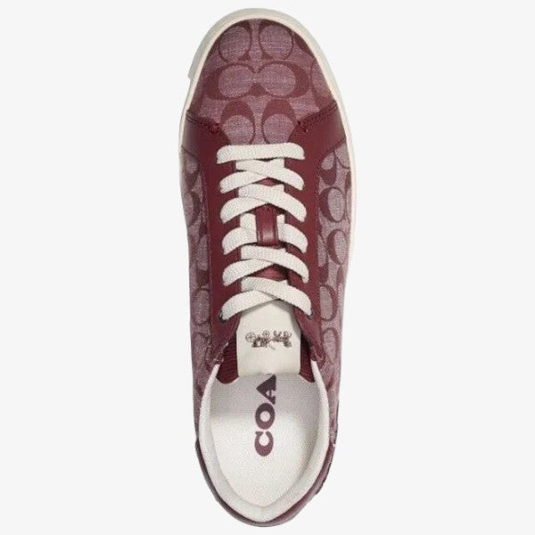 Coach Tenis Clip Chmbry Low Top Wine