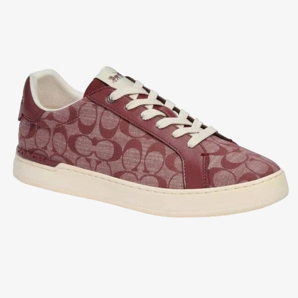 Coach Tenis Clip Chmbry Low Top Wine