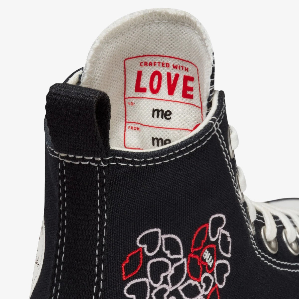 Converse Tenis Run Star Hike Hi Embroidered Hearts ❤