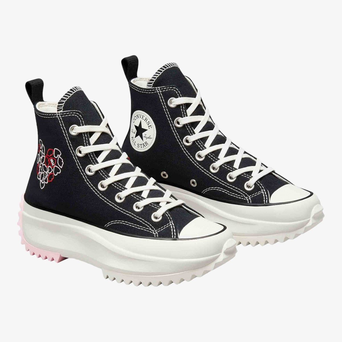 Converse Tenis Run Star Hike Hi Embroidered Hearts ❤