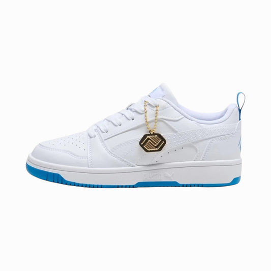 Puma Tenis Rebound V6 Low BGCA Embrdry Jr Wht/Blu