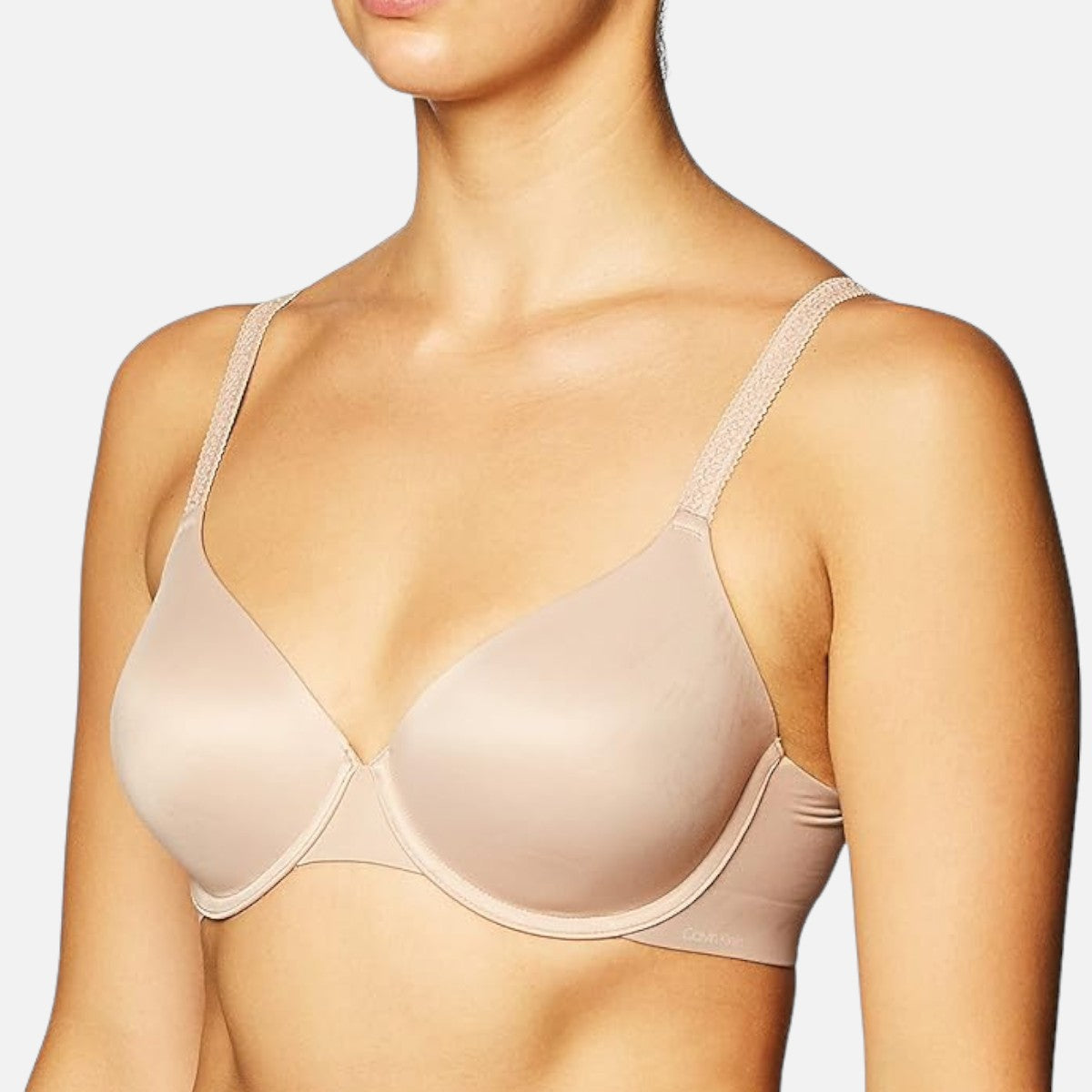 Calvin Klein Brasier Liquid Touch Lightly Lined Perfect Coverage Underwire Beige