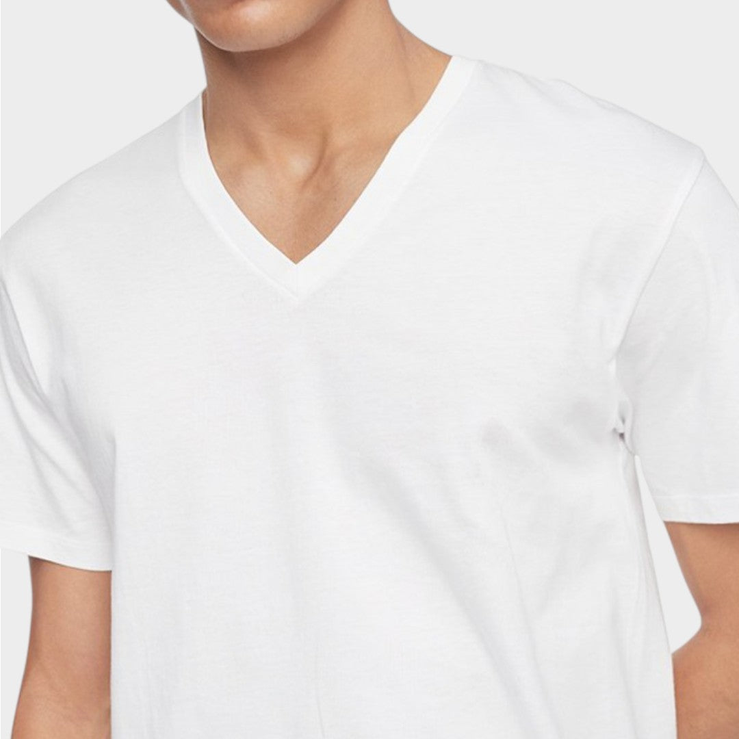 Calvin Klein Camisetas Classic Fit Cotton 3P Cuello V