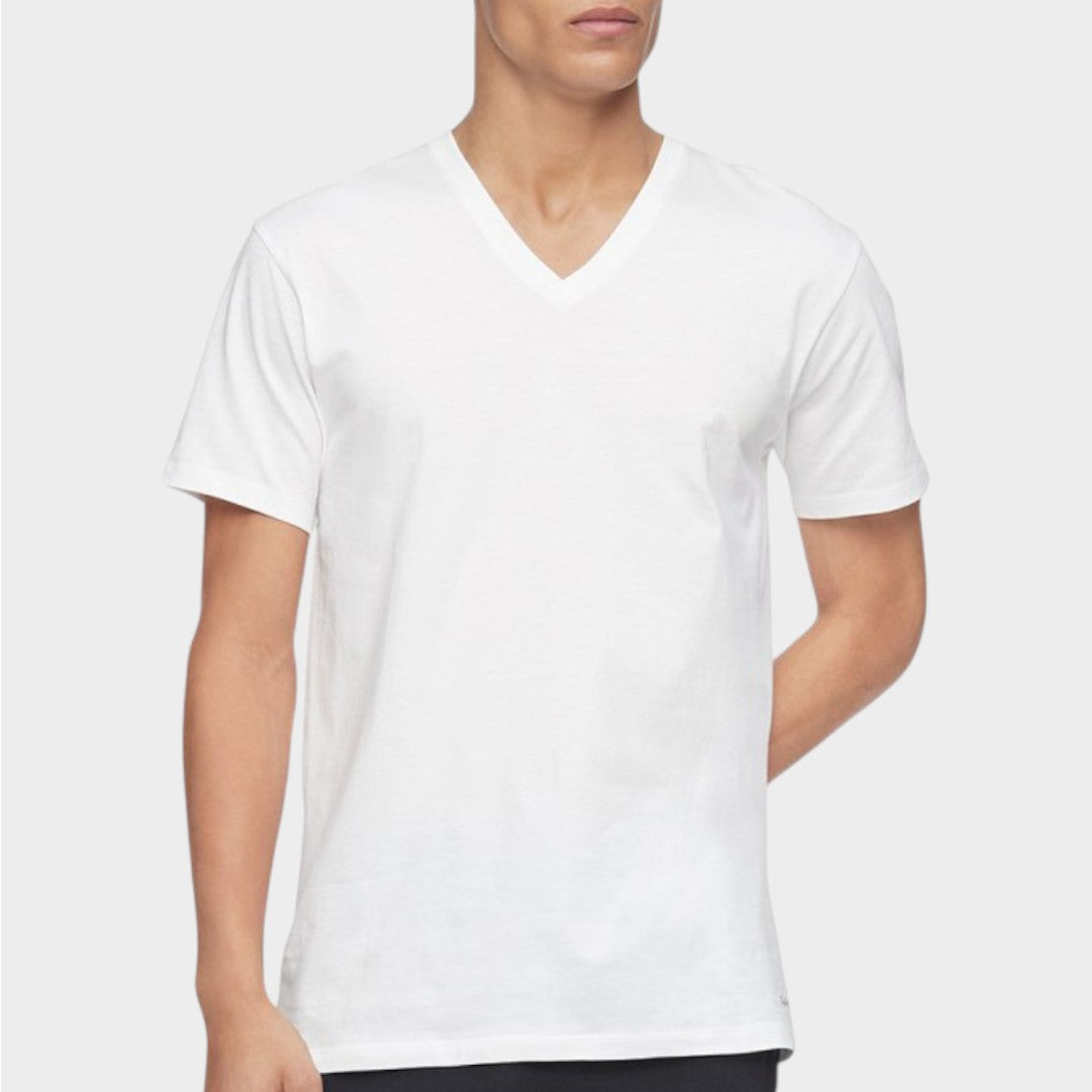 Calvin Klein Camisetas Classic Fit Cotton 3P Cuello V