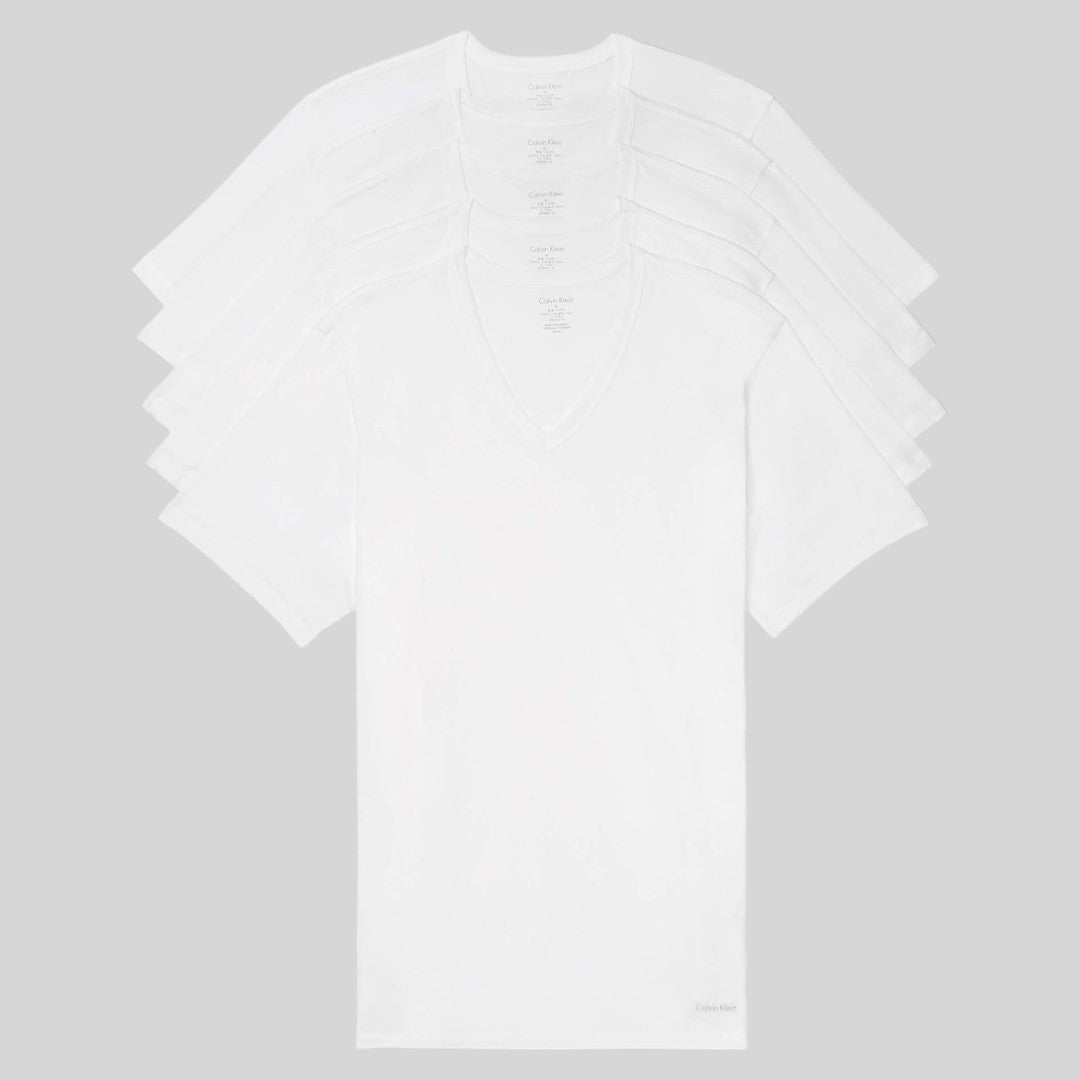 Calvin Klein Camisetas Slim Fit Cuello V 5 pack