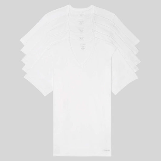Calvin Klein Camisetas Slim Fit Cuello V 5 pack