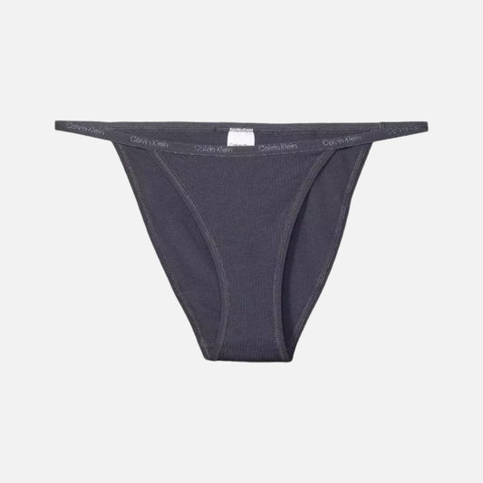 Calvin Klein Pantie String Bikini Ideal Cotton Gris Oscuro