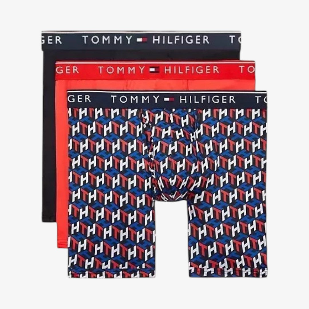 Tommy Hilfiger Boxer Brief Microfibra 3 Pack - Blk/Red/Blue