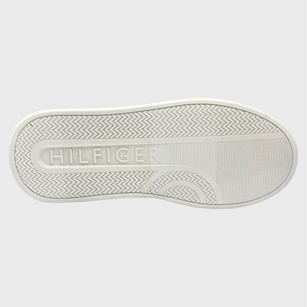 Tommy Hilfiger Tenis Strap Metallic Para Niña - Wht