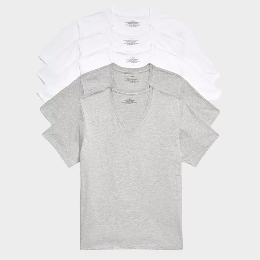 Calvin Klein Camisetas Classic Fit Cuello V 5 Pack