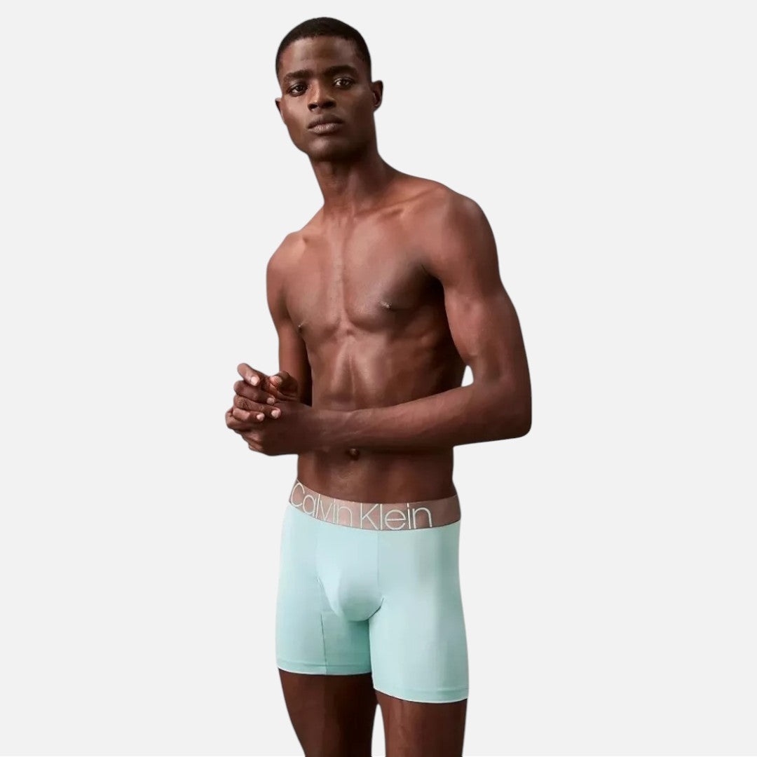 Calvin Klein Boxer Brief Icon De Microfibra - Aqua