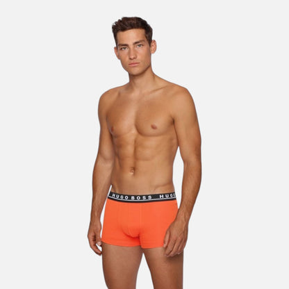 Hugo Boss Boxer Trunk de Algodón Elástico 3 Pack Org/Blu/Gry