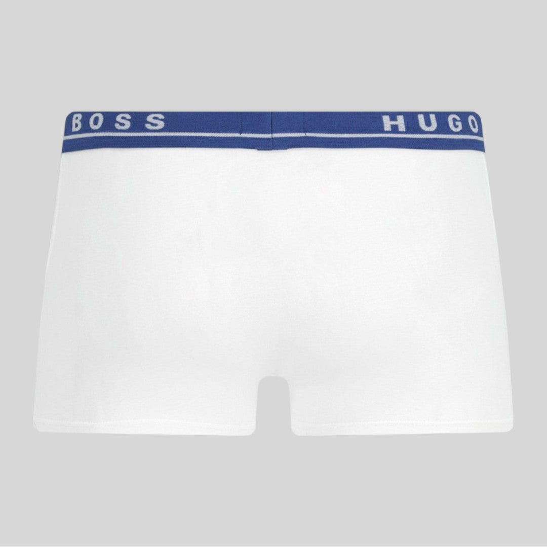 Hugo Boss Boxer Trunk de Algodón Elástico 3 Pack - Wht/Gry/Blue