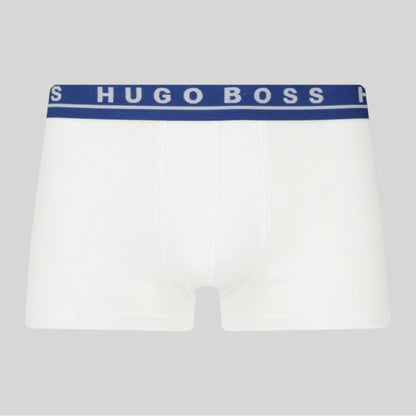 Hugo Boss Boxer Trunk de Algodón Elástico 3 Pack - Wht/Gry/Blue
