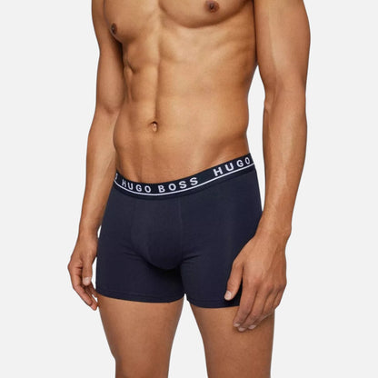 Hugo Boss Boxer Cotton de Algodón Elástico 3 Pack Grn/Gry/Blu