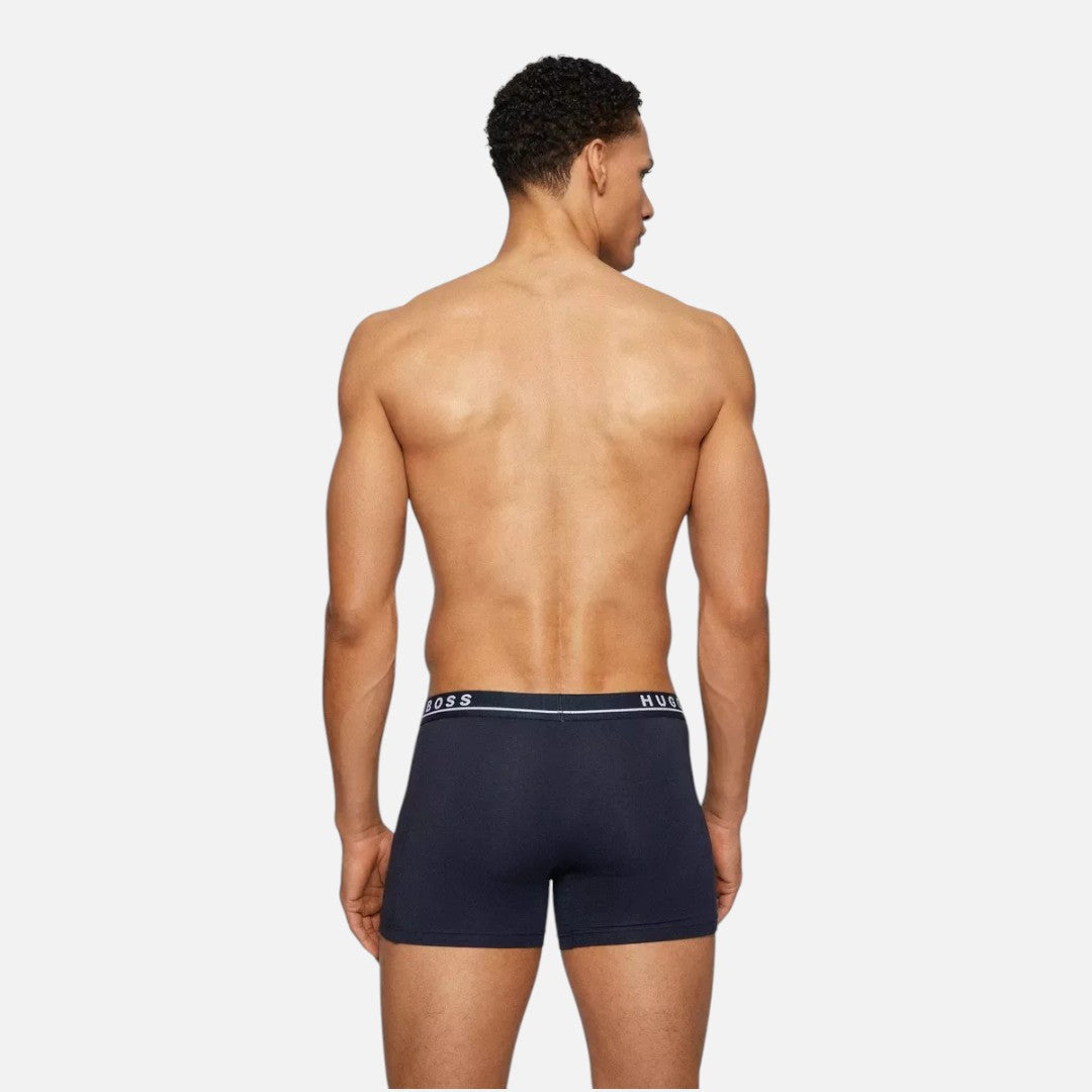 Hugo Boss Boxer Cotton de Algodón Elástico 3 Pack Grn/Gry/Blu