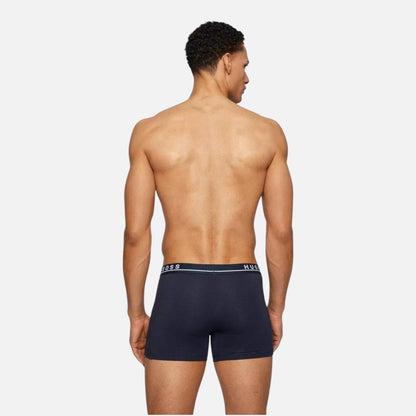 Hugo Boss Boxer Cotton de Algodón Elástico 3 Pack Grn/Gry/Blu