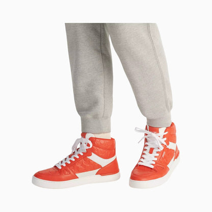 Coach Tenis Bota Clip Court High Top In Signature Rd/Wht