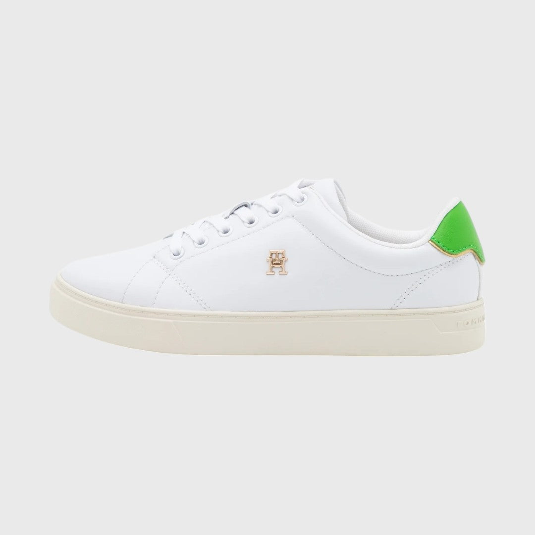 Tommy Hilfiger Tenis Seren De Piel Blanco