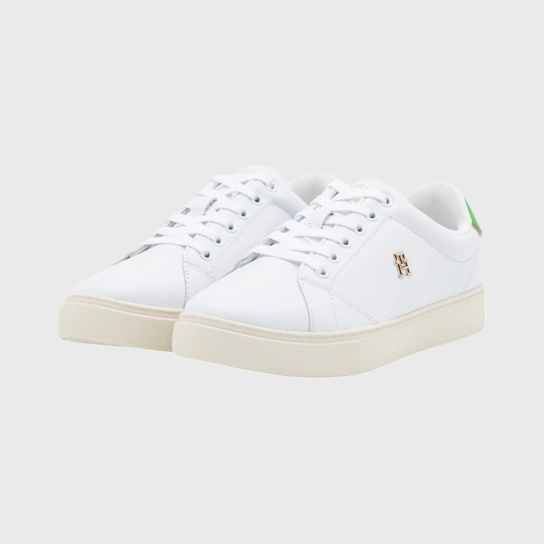 Tommy Hilfiger Tenis Seren De Piel Blanco