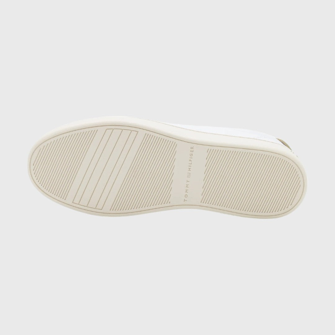 Tommy Hilfiger Tenis Seren De Piel Blanco