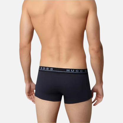 Hugo Boss Boxer Trunk de Algodón Elástico 3 Pack Rd/Blu/Blk