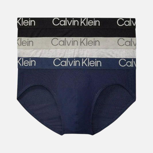 Calvin Klein Trusas Ultra-Soft Modern 3 pack Blk/Blu/Gry