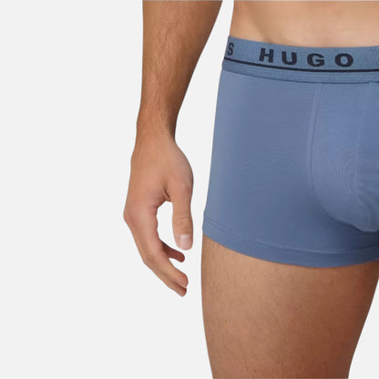 Hugo Boss Boxer Trunk de Algodón Elástico 3 Pack Rd/Blu/Blk