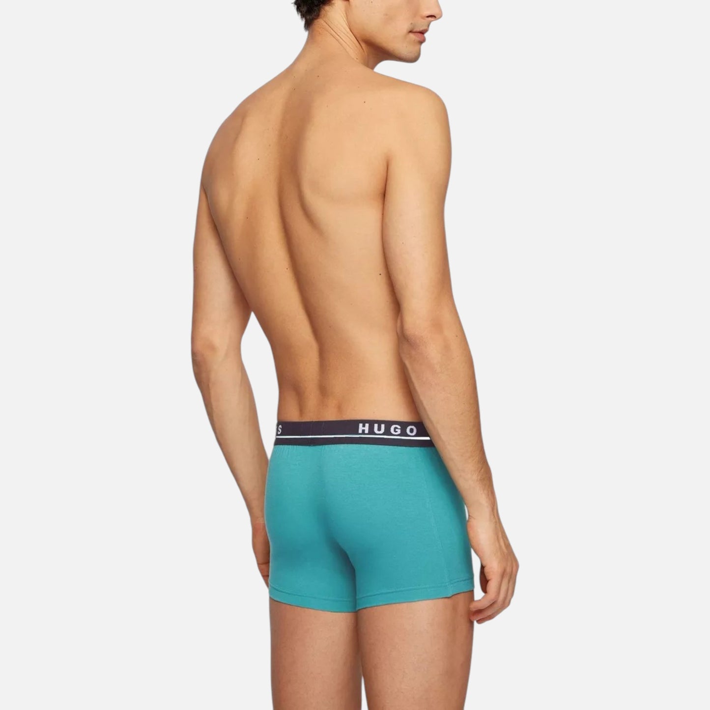 Hugo Boss Boxer Trunk de Algodón Elástico 3 Pack Tur/Blu/Blk