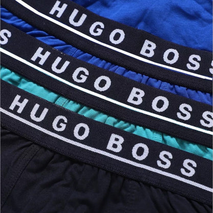 Hugo Boss Boxer Trunk de Algodón Elástico 3 Pack Tur/Blu/Blk
