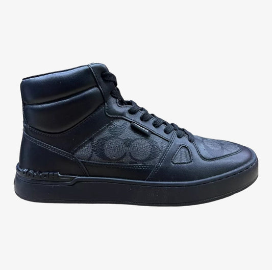 Coach Tenis Clip Court High Top Signature Canvas Blk