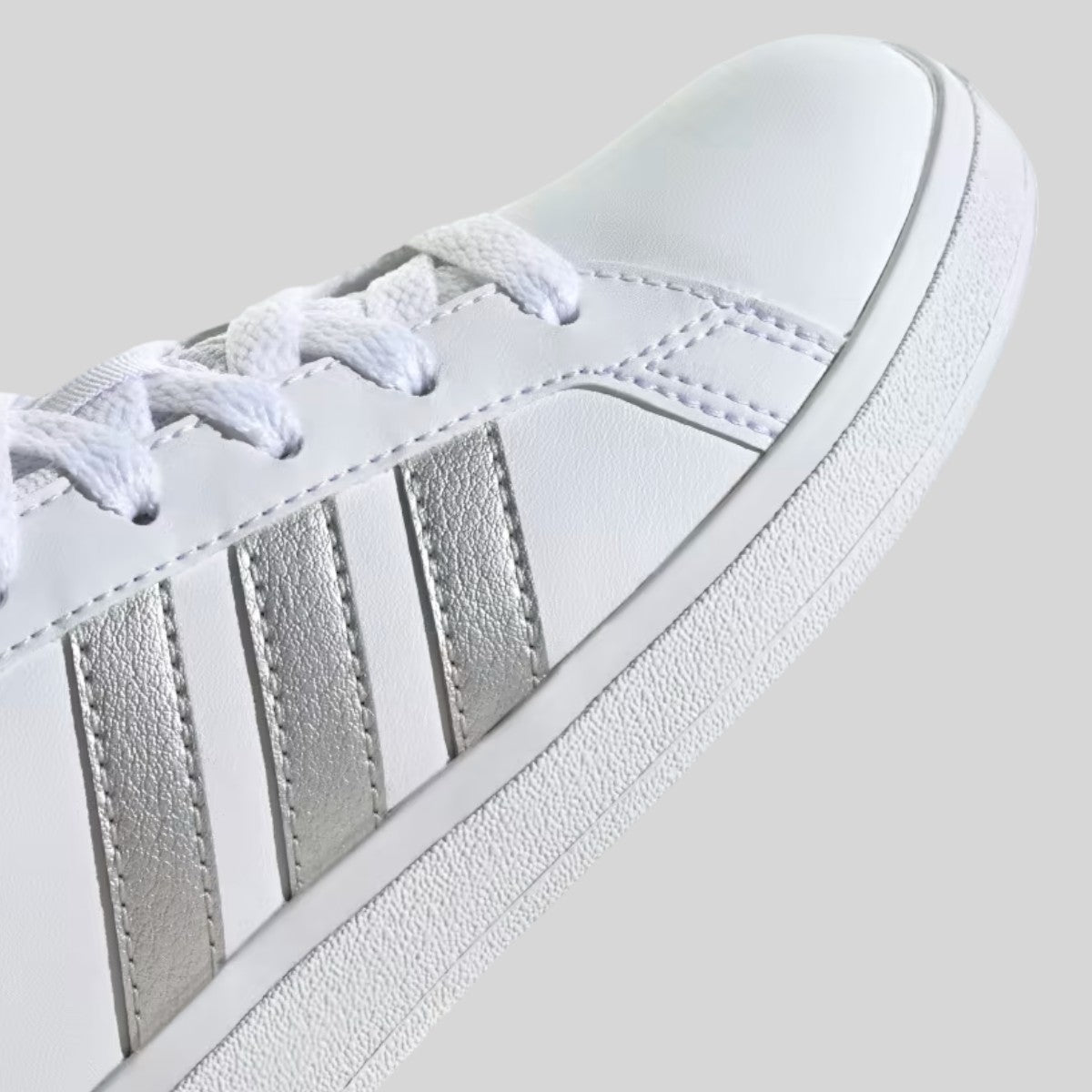 Adidas Tenis Grand Court 2.0K White/Matte Silver