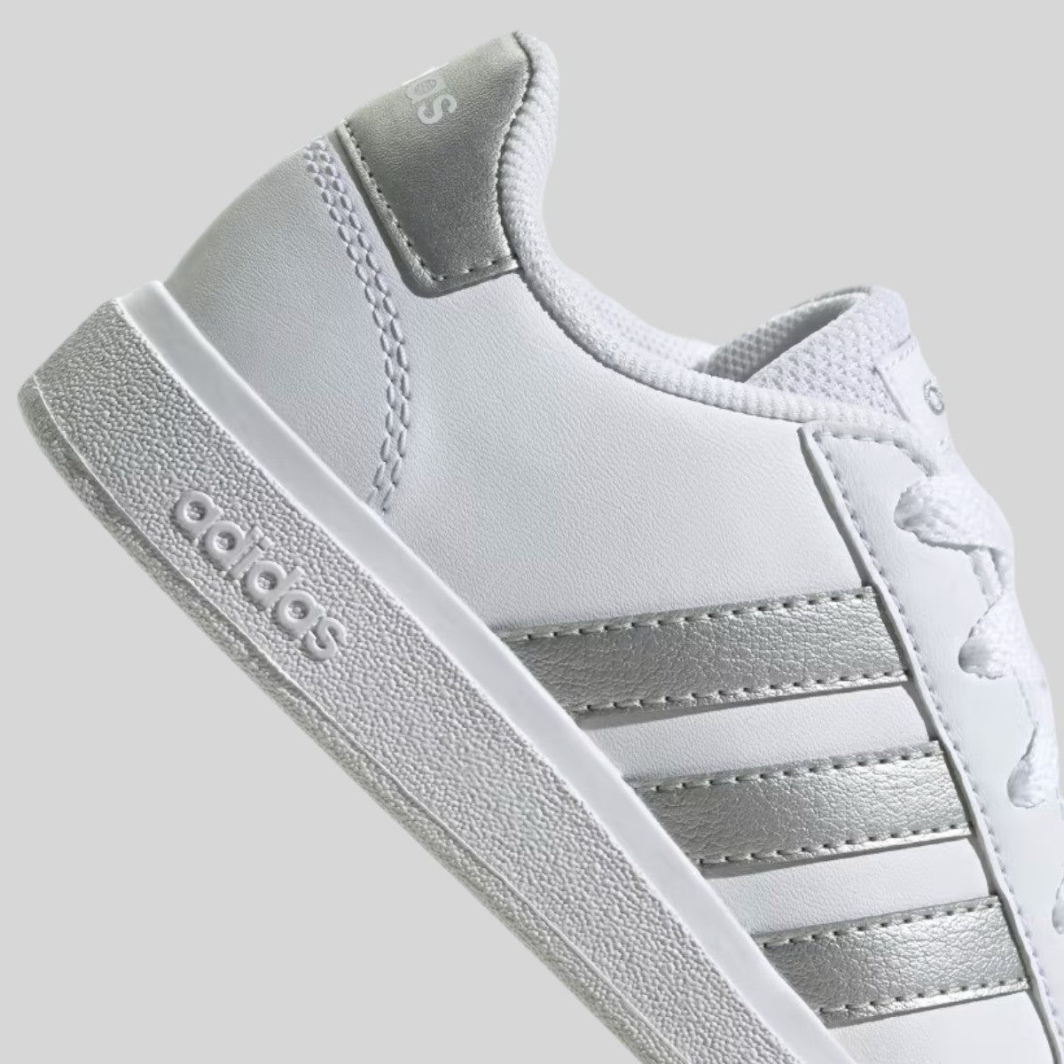 Adidas Tenis Grand Court 2.0K White/Matte Silver