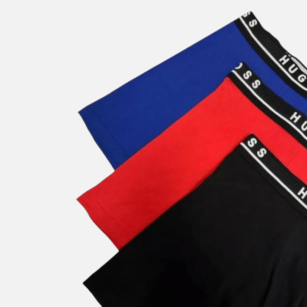 Hugo Boss Boxer Brief de Algodón Elástico 3 Pack Blk/Rd/Blu